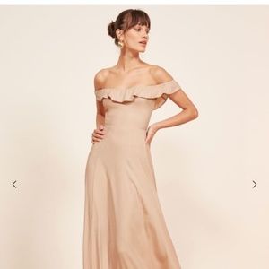 NWT Reformation Verbena Dress Champagne